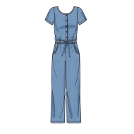 english paper sewing pattern NewLook 6661 misses overalls A 10 22 (DE 36 48)
