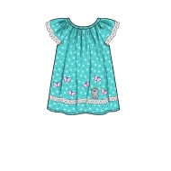english paper sewing pattern NewLook 6663 sweet baby dresses A NB L (DE baby 3 11 kg)