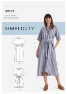 simplicity sewing pattern nähen 9101 Damenkleid, weites Leinenkleid