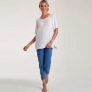 Schnittmuster Simplicity 9107 Damenshirt mit rückwärtigen Falten Gr. XS-XL 32-50