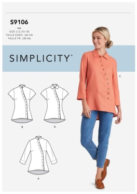 simplicity-sewing-pattern-sew-9106-asymetrisch-geknoepfte-damenblusen-gr-36-54