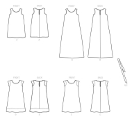 simplicity sewing pattern nähen 9120 einfaches Mädchenkleid, gerade geschnitten Gr. 97-155cm