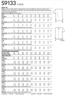 Schnittmuster Simplicity 9133 Damenshirt mit Ausschnittsvarianten Gr. 34-50