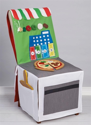 Schnittmuster aus Papier Kwiksew 4316 Stuhlhusse zum Spielen als Pizzaria, Pizza