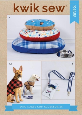 kwiksew-schnittmuster-naehen-4285-hundemantel-hundebett-leine-beutel