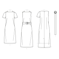 sewing pattern NewLook 6667 Damenkleid mit Gürtel