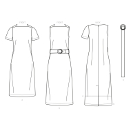 schnittmuster-newlook-6667-damenkleid-mit-guertel