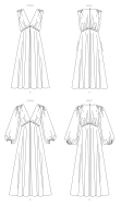 sewing pattern Vogue 1699 Flatterkleid Gr. B5 8-16 (DE 34-42)