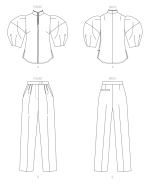 sewing pattern Vogue 1704 Damenbluse, Hose Gr. B5 8-16 (DE 34-42)