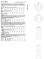 ideas-sewing-pattern-vogue-1704-damenbluse,-hose-gr-f5-42-50