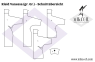 Schnittmuster aus Papier Mika Oh Vanessa Kleid, Fledermauspullover  Gr. A-L 32-54