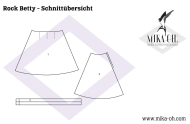 Schnittmuster aus Papier Mika Oh weiter, schwingender 50er-Rock Betty Gr. A-N 32-58