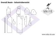 Schnittmuster aus Papier Mika Oh Rosie Vintage Overall mit Reverskragen Gr. A-N 32-58