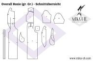 Schnittmuster aus Papier Mika Oh Rosie Overall Gr. H-N (46-58)