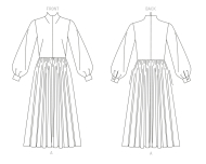 sewing pattern Vogue 1721 Designerkleid mit Stehkragen...