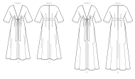 sewing pattern Vogue 1735 bodenlanges Kleid tief ausgeschnitten Gr. XS-XXL 32-50