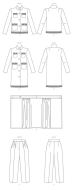 sewing pattern Vogue 1717 klassische Damenkombination Jacke und Hose Gr. B5 8-16 (de 34-42)