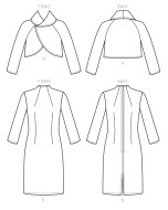 sewing pattern Vogue 1736 elegantes Kleid mit Schalkragenbolero Gr. A5 6-14 (de 32-40)