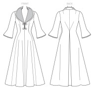 Schnittmuster Vogue 1738 elegantes Vintagekleid 1948 mit breitem Kragen Gr. A5 6-14 (de 32-40)
