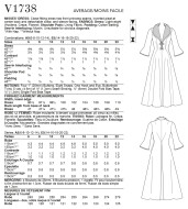 Schnittmuster Vogue 1738 elegantes Vintagekleid 1948 mit breitem Kragen Gr. A5 6-14 (de 32-40)