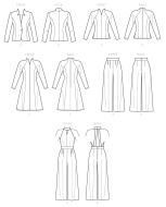 sewing pattern Vogue 1741 Kelchkragen-Jacke, Bluse und Kleid, Overall Gr. A5 6-14 (de 32-40)