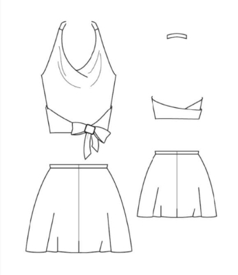 ebook sewing pattern Mika Oh Beach Shorts und Top