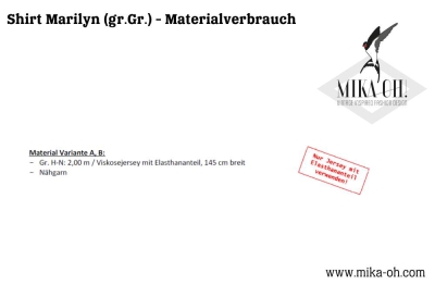 ebook Schnittmuster PDF Mika Oh Marilyn Retroshirt Gr. A-N 32-58