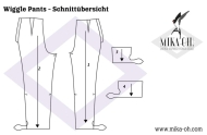 epattern Schnittmuster PDF Mika Oh Wiggle Pants, Caprihose mit Schleife Gr. A-N 32-58