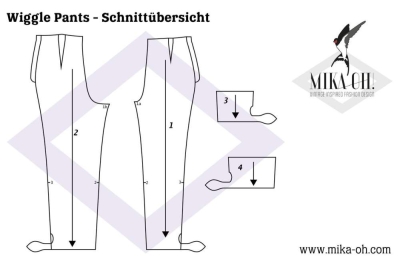 ebook Schnittmuster PDF Mika Oh Wiggle Pants Gr. A-G (32-44)