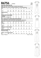 Schnittmuster Butterick 6756 Damenkleid überlappend, Overall Gr. 32-48