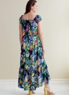 Schnittmuster Butterick 6757 Damenkleid mit Carmenausschnitt Gr. 34-50