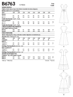 Schnittmuster Butterick 6763 schönes Kleid mit Schleifengürtel Gr. RR 18W-24W (44-46-48-50)
