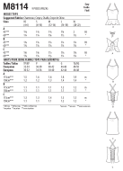 Schnittmuster McCalls 8114 Sommertop mit Trägern, auch als Neckholder Gr. 32-50