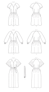 mccalls sewing pattern nähen 8083 durchgeknöpftes Damenkleid Gr. 32-48