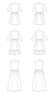 mccalls sewing pattern nähen 8085 Damenkleid, Jerseykleid Gr. XS-XXL 32-50