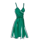 Schnittmuster McCalls 8105 hübsches Trägerkleid mit Wickeloptik Gr. 32-50