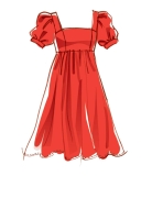 Schnittmuster McCalls 8108 jugendliches Empirekleid, auch schulterfrei Gr. 32-50