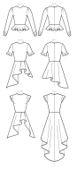 mccalls sewing pattern nähen 8113 Zipfelkleid oder Puffärmelshirt für Damen