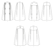 mccalls sewing pattern nähen 8071 historischer Damenrock Gr. D5 12-20 (DE 38-46)