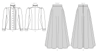 mccalls sewing pattern nähen 8077 historisches Damenkostüm Gr. A5 6-14 (DE 32-40)