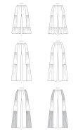 mccalls sewing pattern nähen 8098 weite Stufenhose, Hosenrock Gr. Y XS-M (DE 32-40)
