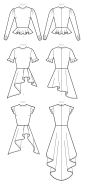 mccalls sewing pattern nähen 8113 Zipfelkleid oder Puffärmelshirt für Damen Gr. B5 8-16 (DE 34-42)