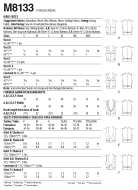 Schnittmuster McCalls 8133 schicke Herrenweste mit Revers Gr. Herren 44-66