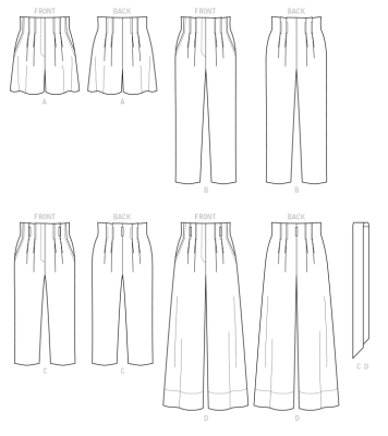 mccalls sewing pattern nähen 8168 Damenhose, Paperbackhose Gr. A 8-20 (DE 34-48)