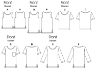 sewing pattern Damenshirts Basic
