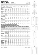 englisches Schnittmuster Butterick 6796 Damenkombi Gr. 32-50