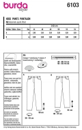 Schnittmuster Burda 6103 Jeanshose klassische Damenhosen Gr. 44-54