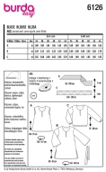Schnittmuster Burda 6126 Tunikakleider mit Schlitz und Knopf am Ausschnitt Damentunikas Gr. 34-44