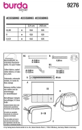 Schnittmuster Burda 9276 Reisezubehör Kosmetiktasche, Kulturbeutel Badezimmeraccessoires Gr. onesize