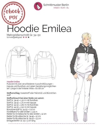 ebook sewing pattern Berlin Hoodie Emilea